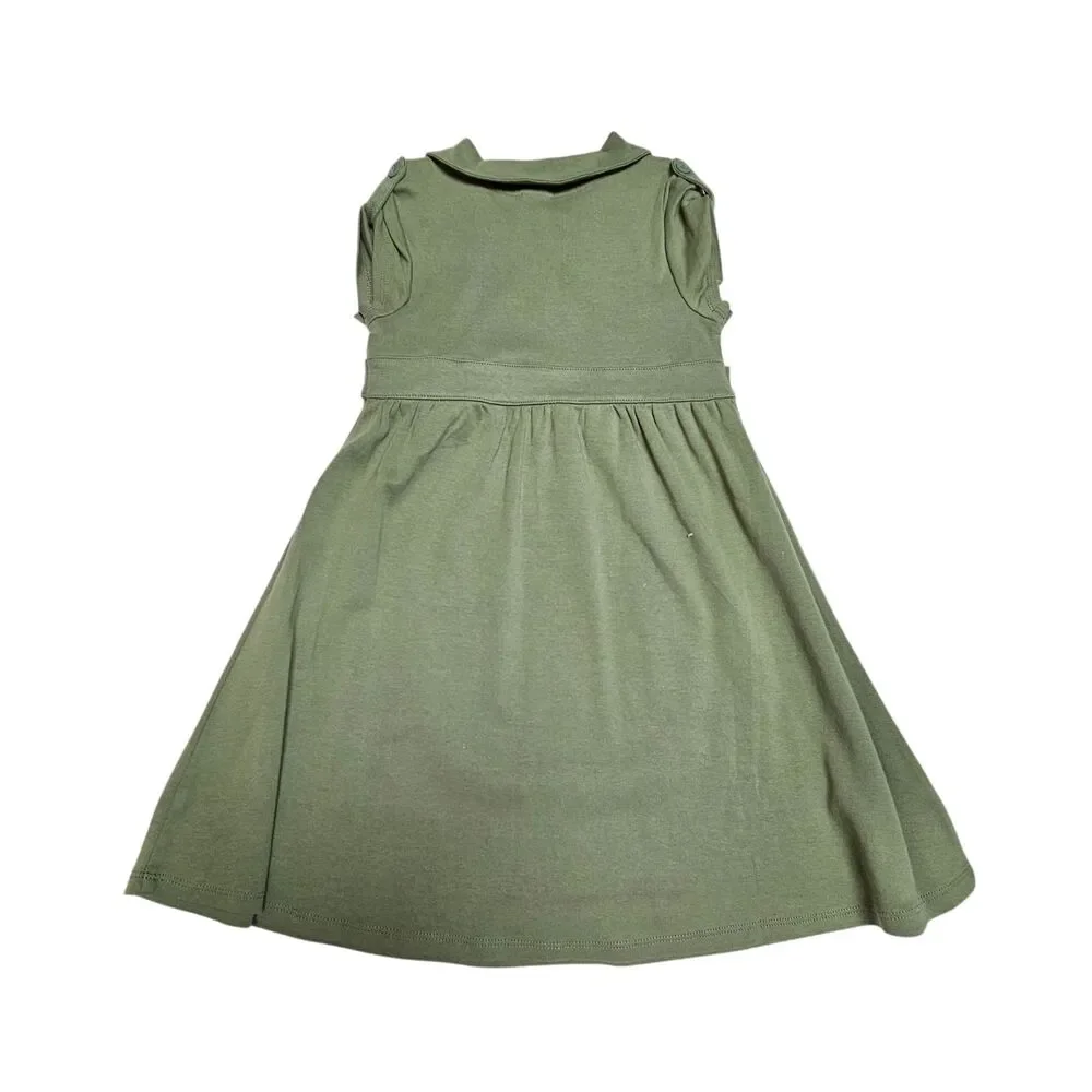 Vintage Gymboree Dress Size 5 Savannah Sunset Olive Green Knit Floral 2006 NWT